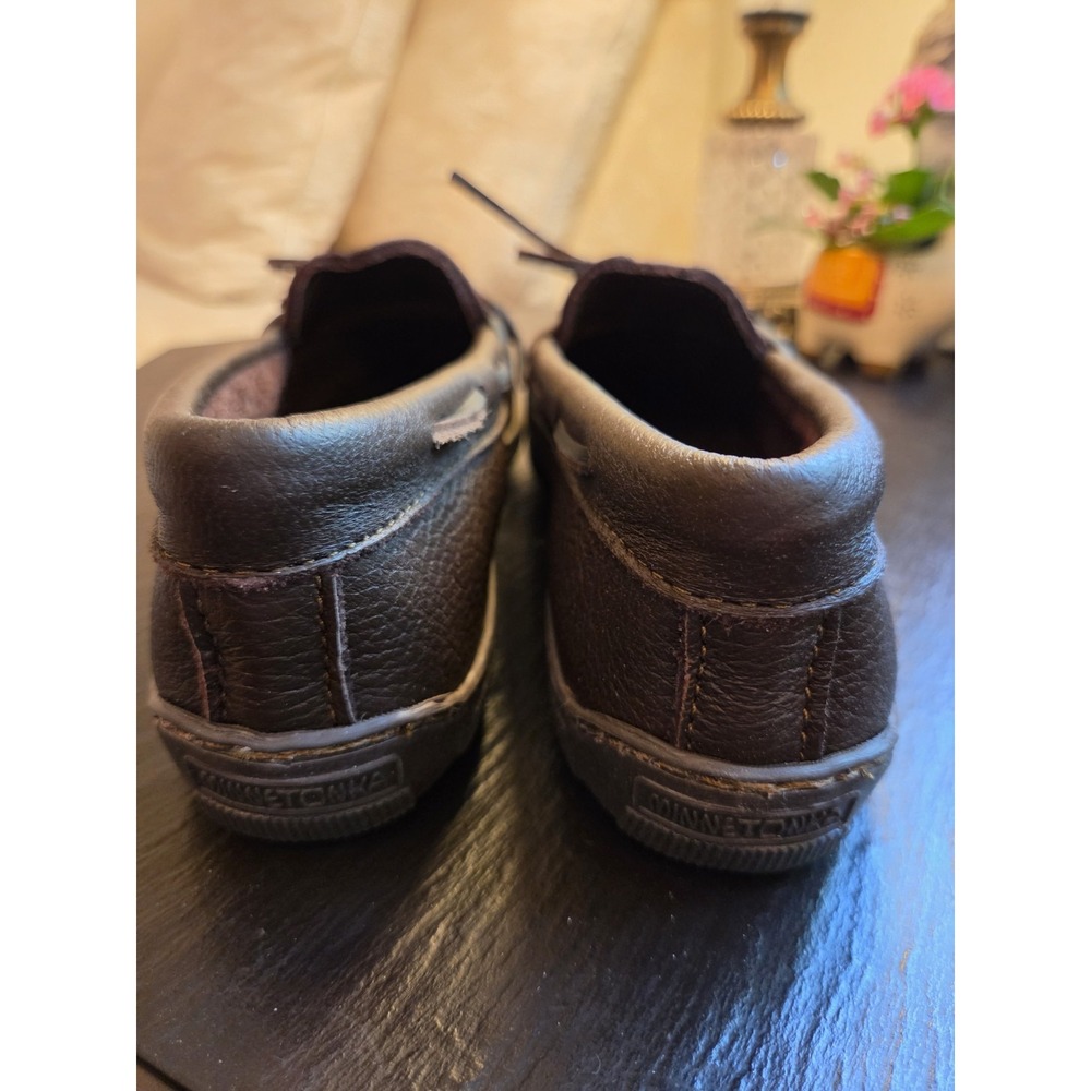 Minnetonka Women's Moosehide Classic Moccasins 492 Chocolate Brown US 11 $105 - Picture 6 of 11